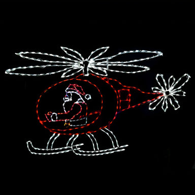 Brite Ideas LED Animated Santa in Helicopter