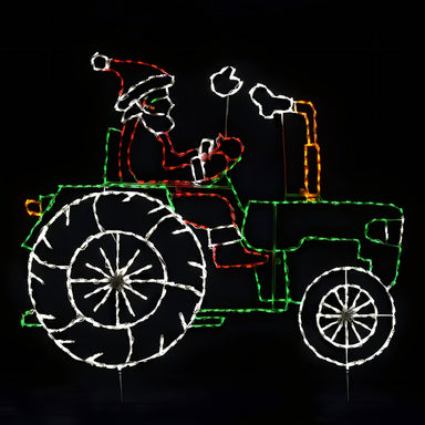 Brite Ideas LED Santa Tractor