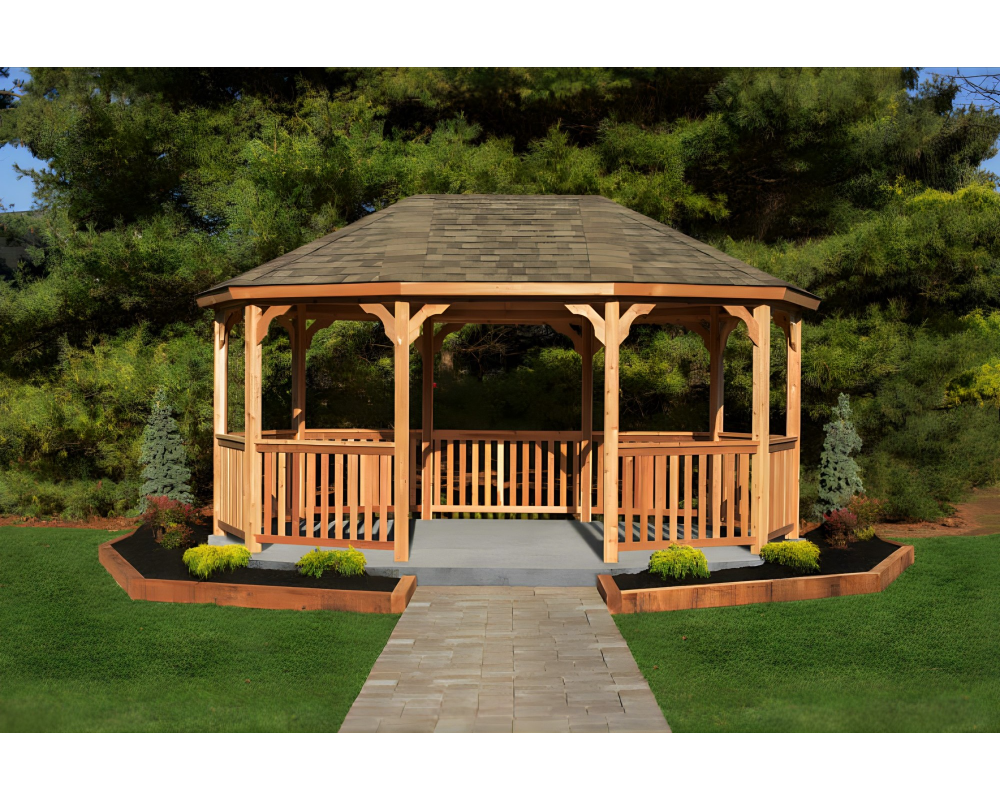 Yard Craft 12x18 Wood Oval Gazebo Kit