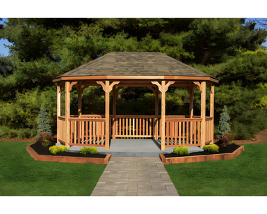 Yard Craft 12x18 Wood Oval Gazebo Kit